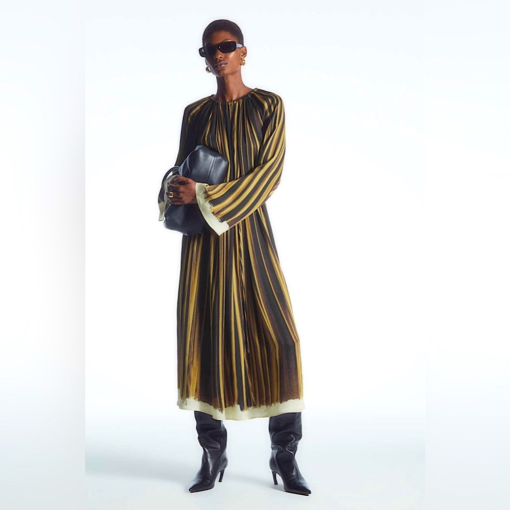 COS TROMPE-L'ŒIL Belted Shirt Dress